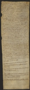 120 C.7.CXXr,Investitura fatta da Wiberto vescovo a favore di Frogerio e di Gerardo, Gulferio e Teberto da Castelnuovo, Calanco, [1038-1039, dic. 10]